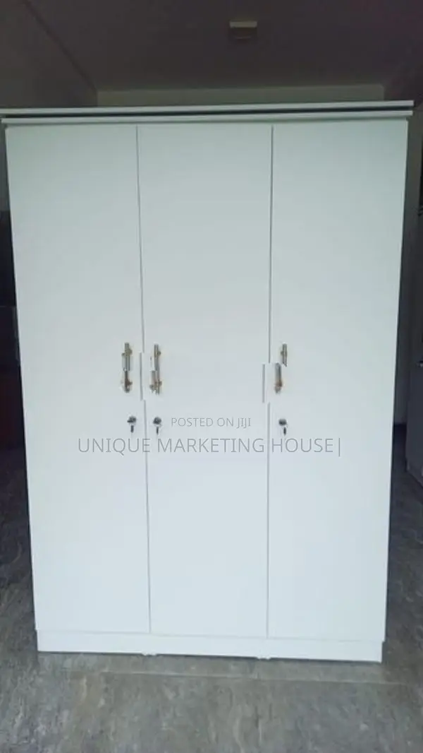 Modern Classic White 3D Melamine Wardrobe