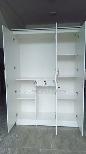 Modern Classic White 3D Melamine Wardrobe