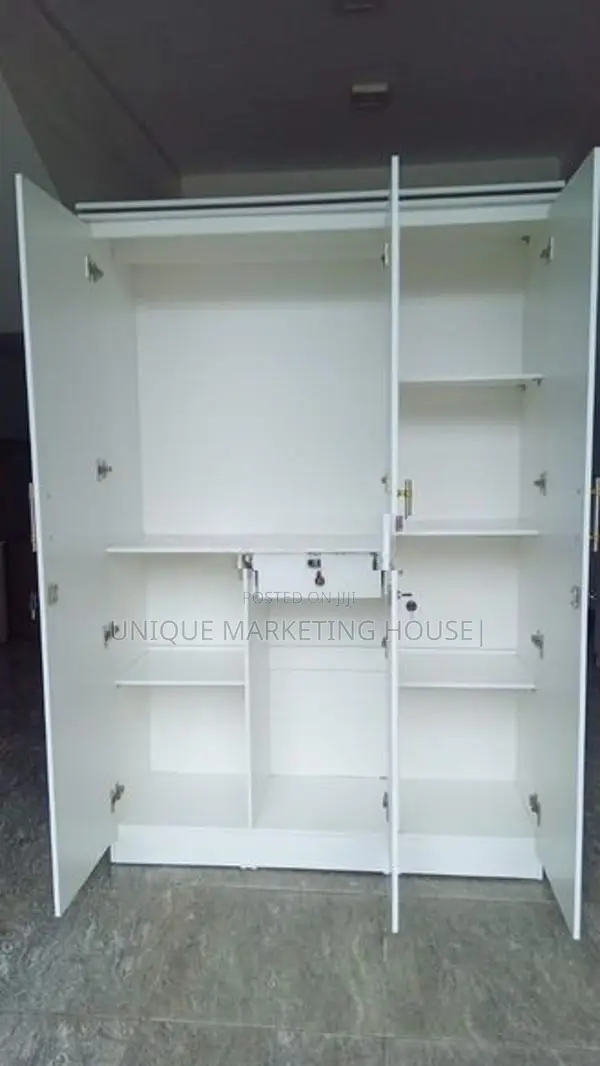 Modern Classic White 3D Melamine Wardrobe