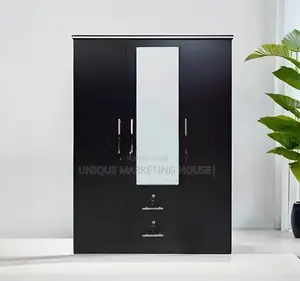 Modern 3 D Blk Camiliya Wardrobe with Mirror
