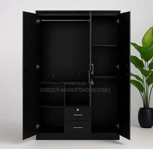 Modern 3 D Blk Camiliya Wardrobe with Mirror