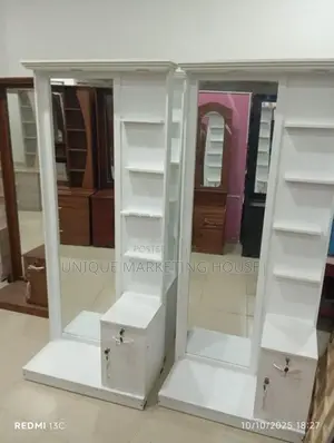 Modern Blk with White Full Mirror Dressing Tables