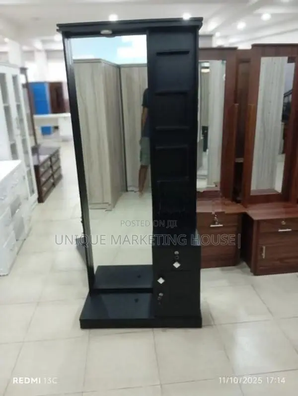 Modern Blk with White Full Mirror Dressing Tables