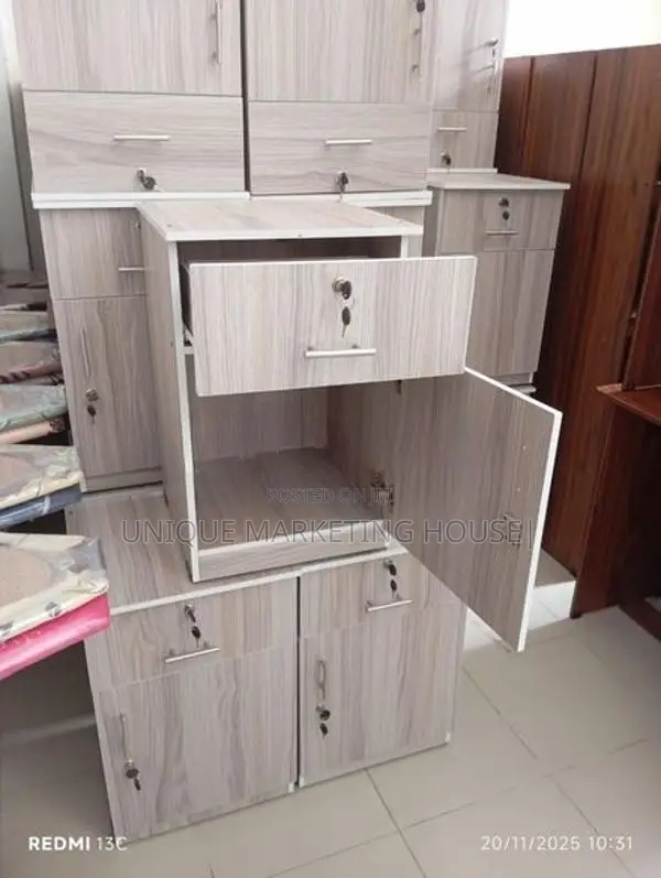 Modern American White Bedside Cupboards