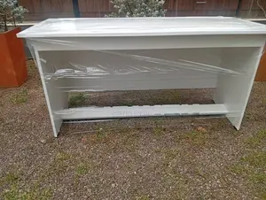 MODERN 5x2 EXCELLENT WHITE OPEN TABLE
