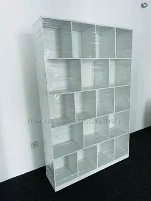 Modern 72x48x12” White Melamine Display Rack