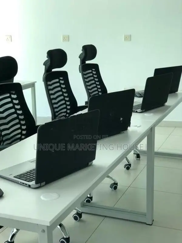 Modern 5x2ft Smart Structure White Table