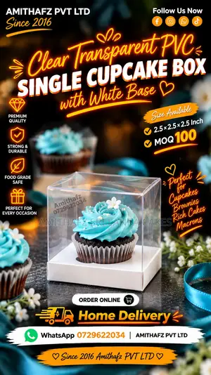 Cupcake Box Clear Cupcake Box Transparent Sri Lanka