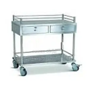 Drug Trolley Fully Stainless Steel Two Drawers