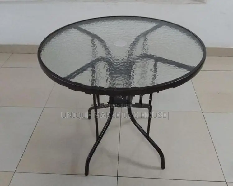 Round Outdoor Glass Table