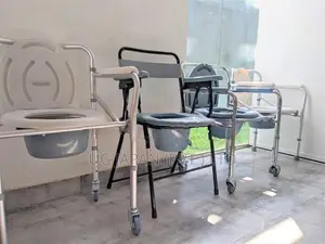 Commode Stool With Bucket Gray - Foldable