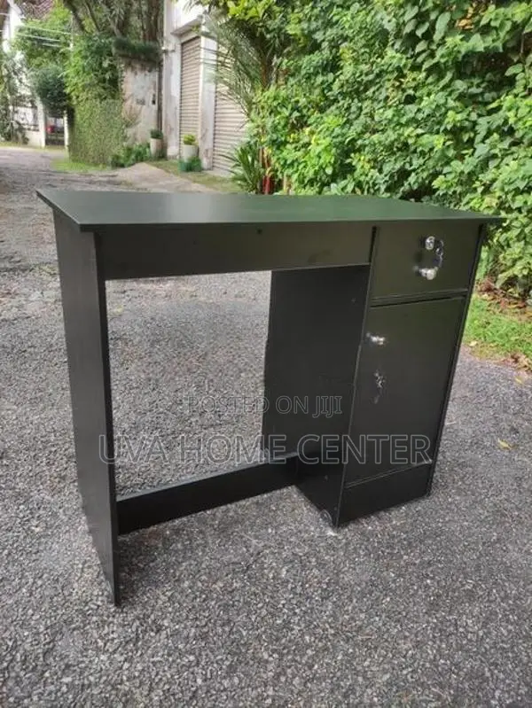 Blk Office Table 3×1.5Ft