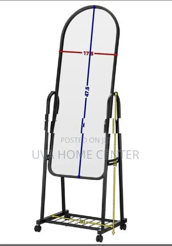 Moverble Wheel Dressing Mirror 47x17Inch