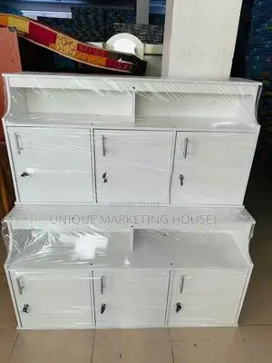 Modern 4ft White R/made Melamine Pantry Cupboards