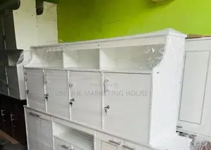 Modern 4ft White R/made Melamine Pantry Cupboards