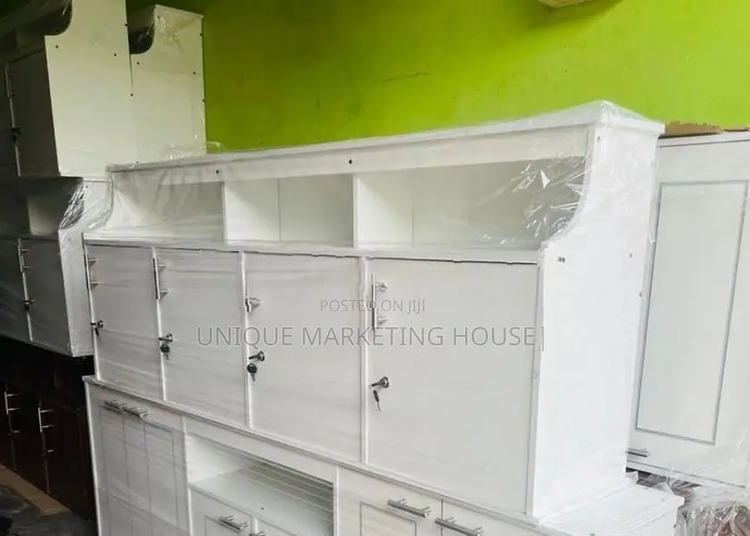 Modern 4ft White R/made Melamine Pantry Cupboards
