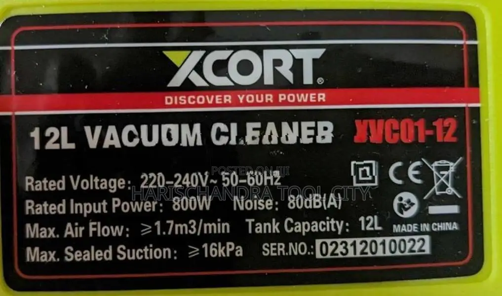 XCORT Portable Vacuum Cleaner 12L