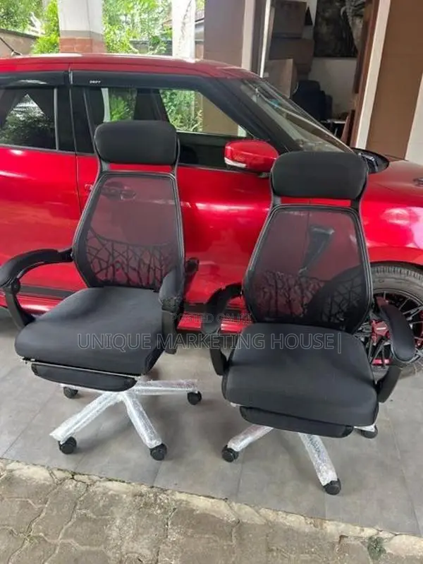Mesh Hi-bk Luxurious Chair With Footrest