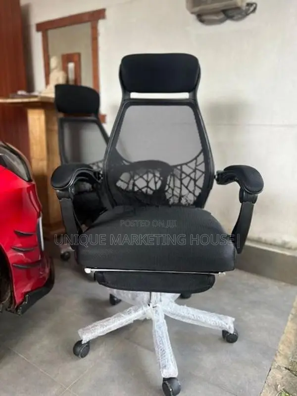Mesh Hi-bk Luxurious Chair With Footrest