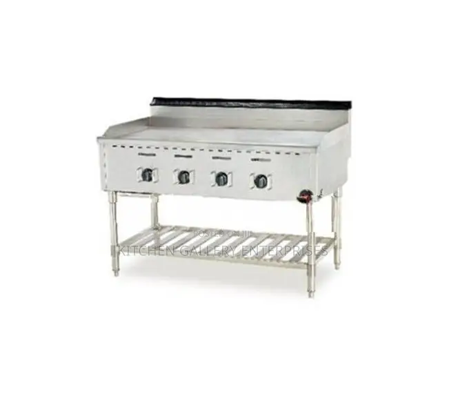 Gas Griddle with Stand - Half Grooved