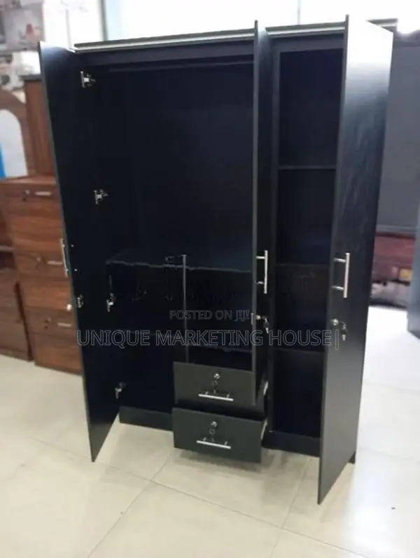 Modern 3 D Black Cmailiya Wardrobe