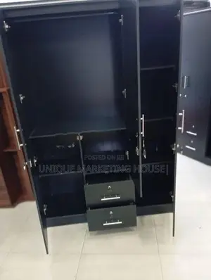 Modern 3 D Black Cmailiya Wardrobe