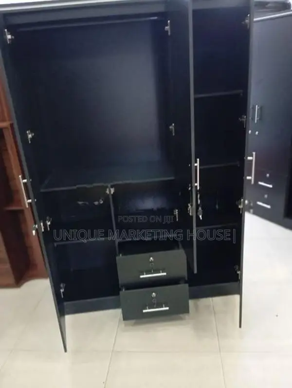 Modern 3 D Black Cmailiya Wardrobe