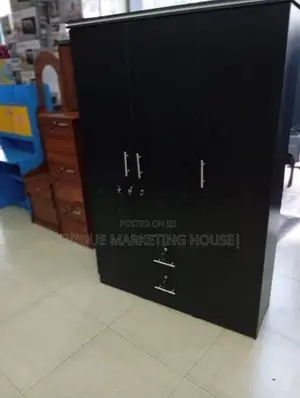 Modern 3 D Black Cmailiya Wardrobe