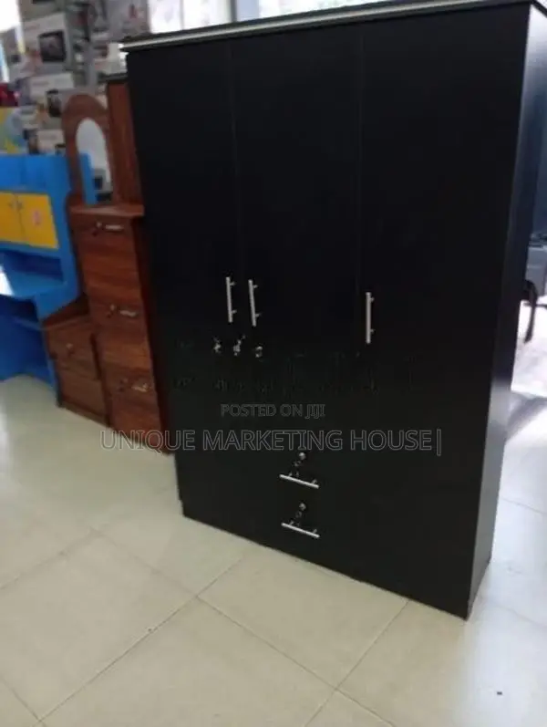 Modern 3 D Black Cmailiya Wardrobe