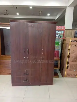 Modern 3D Melamine L/2Drawer Wardrobe