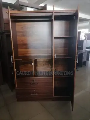 New Melamine 3 Door Drawer Cupboard Wardrobe Large