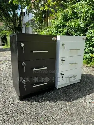 3 Drawer Mini Cupboard Blk N White