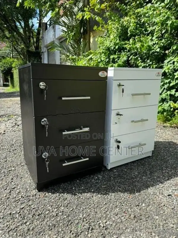 3 Drawer Mini Cupboard Blk N White