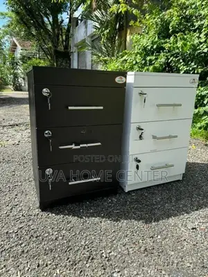 3 Drawer Mini Cupboard Blk N White