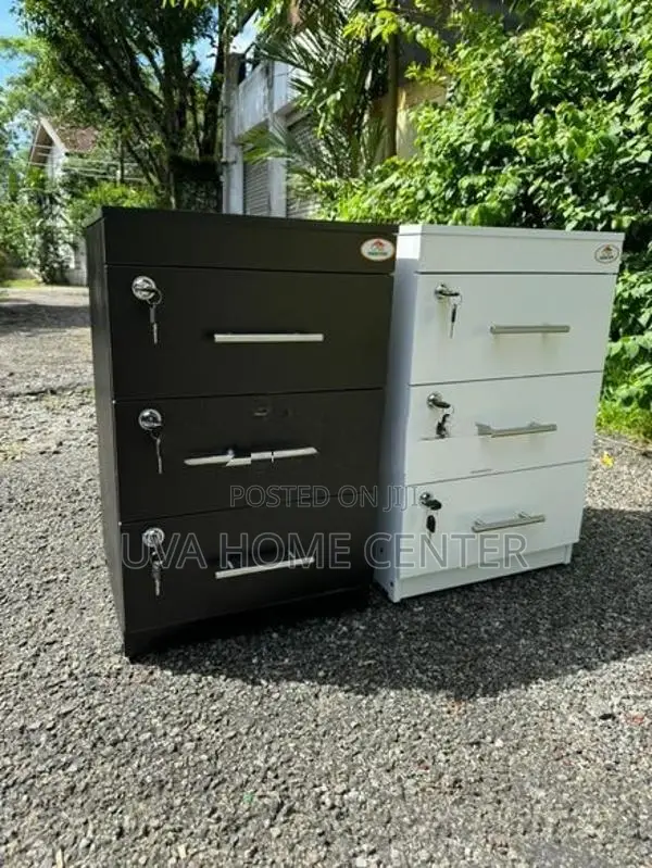 3 Drawer Mini Cupboard Blk N White