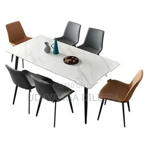 Granite Dining Table with Chairs Cushion