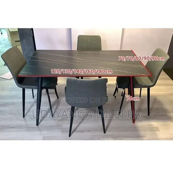 Granite Dining Table with Chairs Cushion