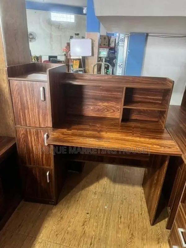 Modern Side 3 Cupboards 4 Ft Dark Study Tables