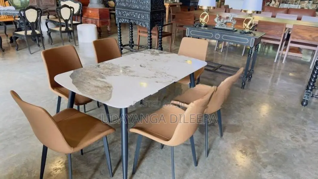 Granite Dining Table with Chairs