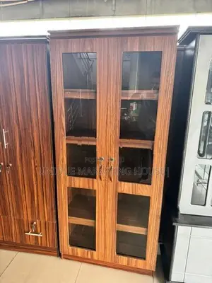Modern 6 Ft 2 D Full Glass Cupboards
