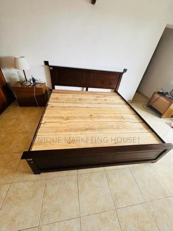 Modern 72x72 Teak Wood Box Bed