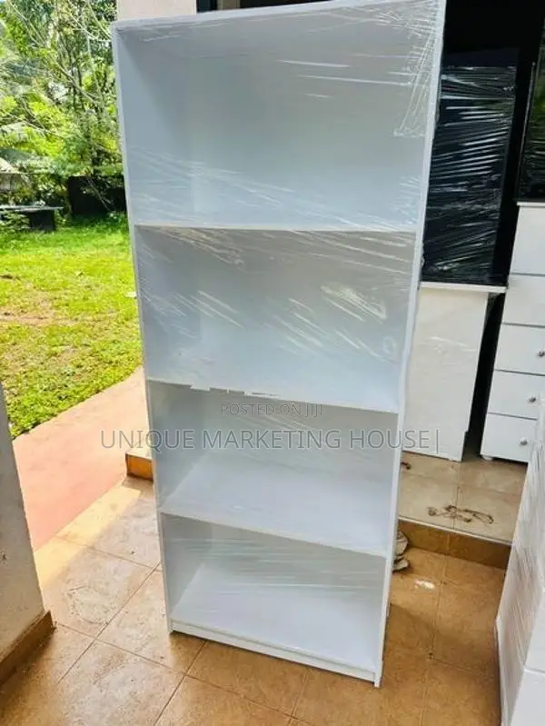 Modern White Olive 5x2 Book Rack
