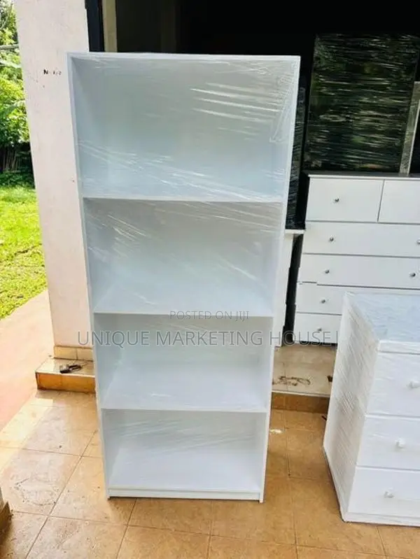 Modern White Olive 5x2 Book Rack