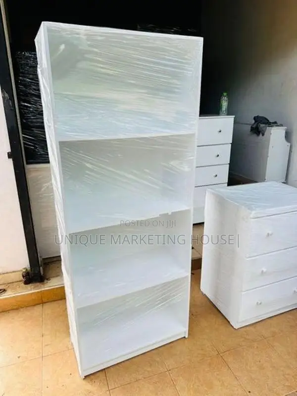 Modern White Olive 5x2 Book Rack