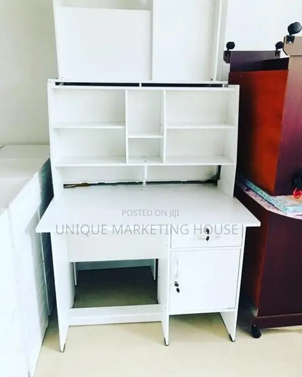 Modern 3.5x2ft Melamine White Hi-Rk Study Table