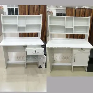 Modern 3.5x2ft Melamine White Hi-Rk Study Table