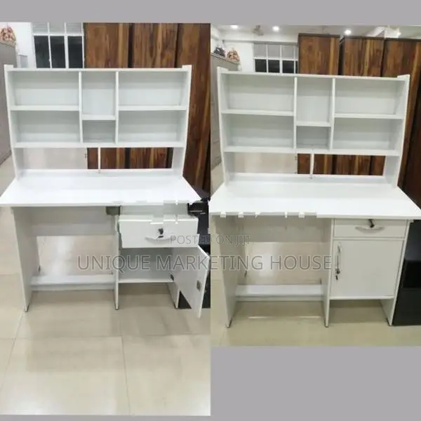 Modern 3.5x2ft Melamine White Hi-Rk Study Table