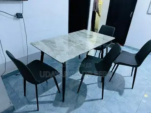 Granite Dining Table with Cushion Chairs