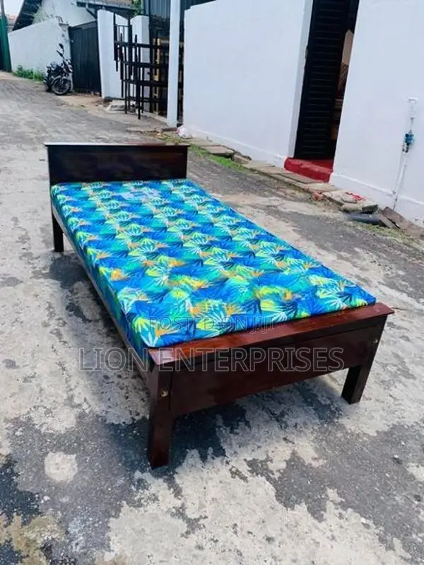 Single Box Bed with Double Layer Mattress 72×36