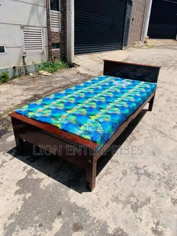 Single Box Bed with Double Layer Mattress 72×36